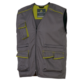 Gilet da lavoro Panostyle® M6GIL -  sargia/poliestere/cotone - taglia XXL - grigio/verde - Deltaplus