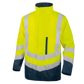 Parka 4 in 1 Optimun 2 alta visibilità - poliestere/poliuretano - taglia XL - giallo fluo - Deltaplus