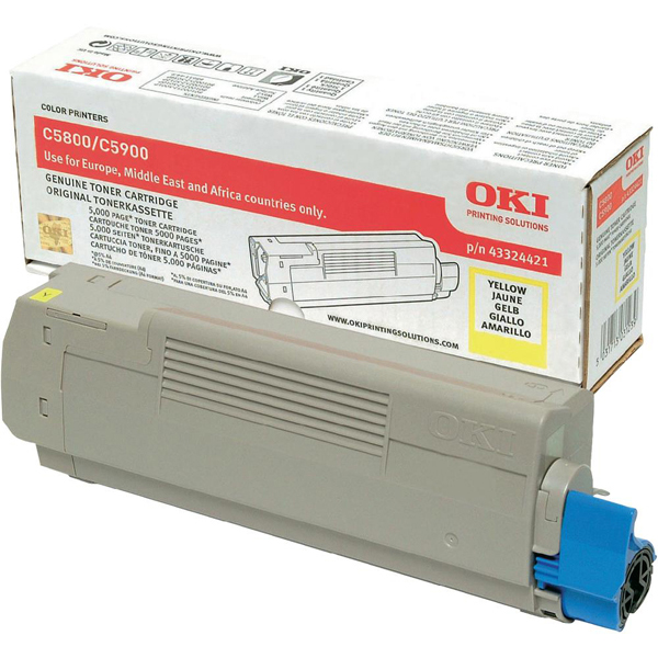 Oki - toner - 43324421 - giallo per c5800/c5900