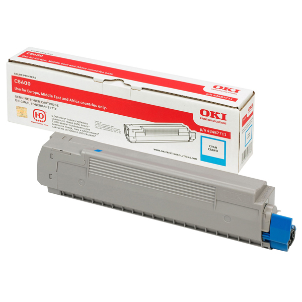 Oki - toner - 43487711 - ciano per c8600