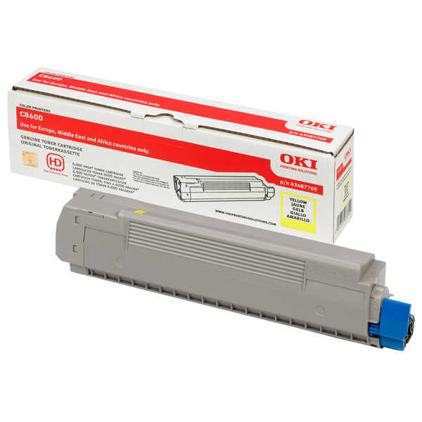 Oki - toner - 43487709 - giallo per c8600